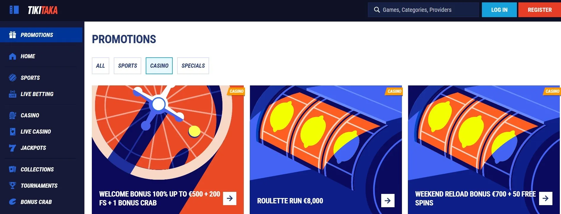 Bonuses and promotions
